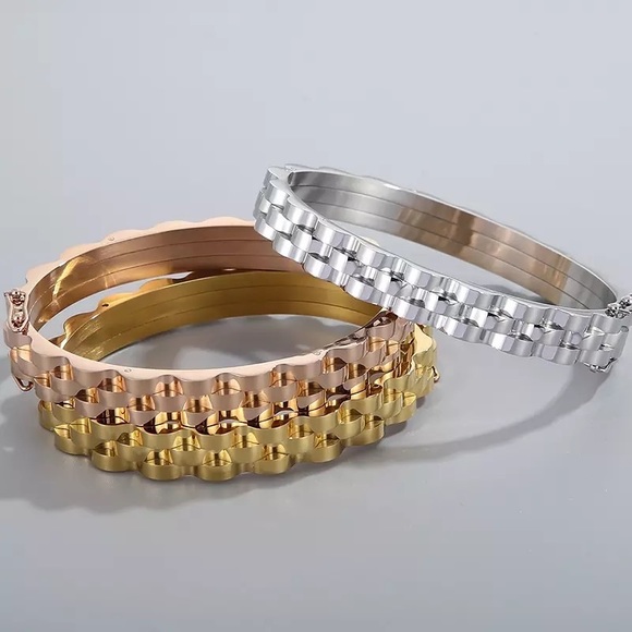 9mm Stainless Steel Cuff Bangle Unisex Bracelet - Picture 5 of 13